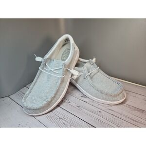 Hey Dude Men's Wally Sox Shoes Stone White Casual Loafers Slip On Size 12M